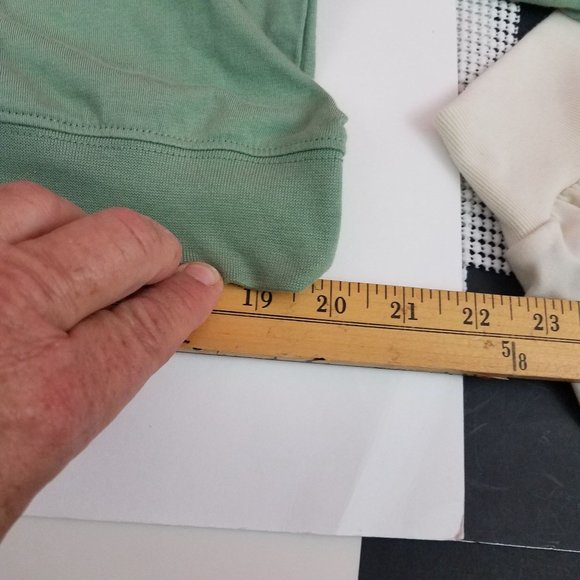 Men's Windham Pointe Large Green Polo Ribbed Hem Short Sleeve Single Pocket - Picture 4 of 8